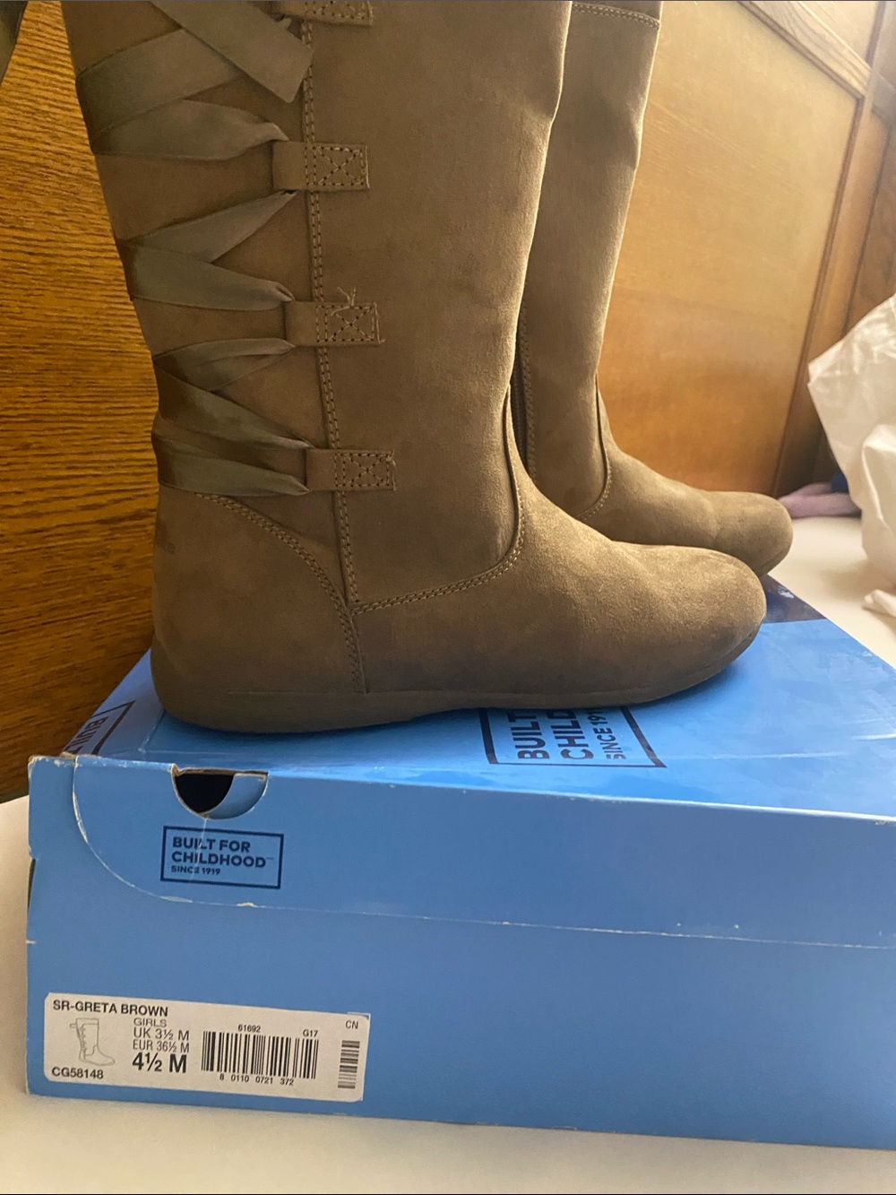 Stride Rite Greta Over-the-Knee Girls' Boots in Brown